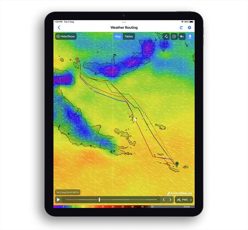 PredictWind Weather Routing on your Tablet photo copyright Predictwind.com taken at 