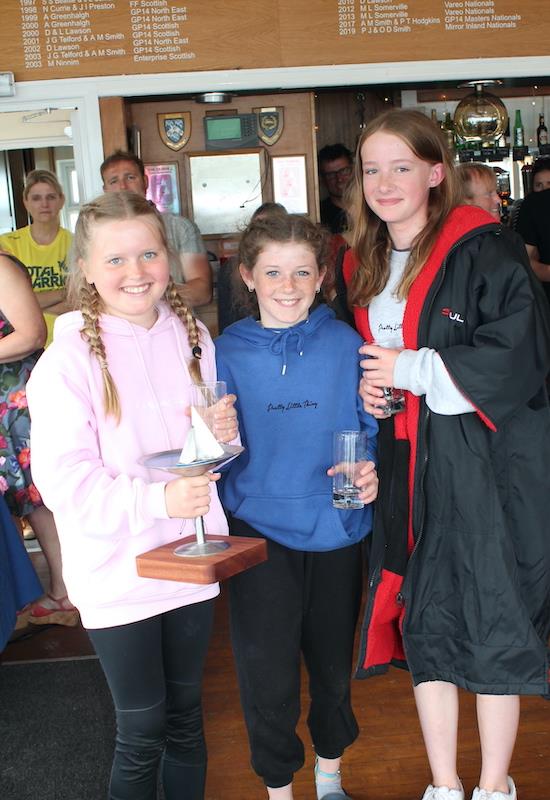 Caroline Storey Memorial for Female Determination Grace Allen, Grace Bullen and Georgina Kiorkpatrick during Craftinsure Bass Week 2023 photo copyright William Carruthers taken at Bassenthwaite Sailing Club