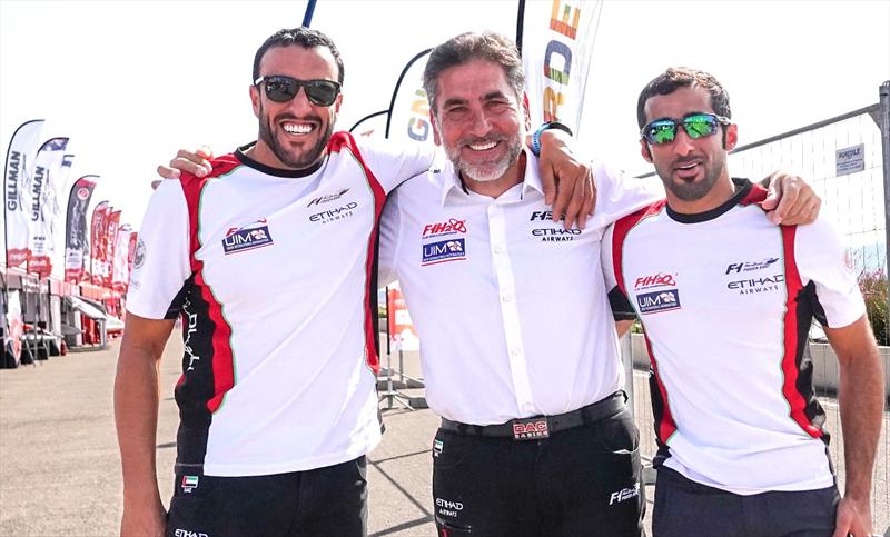 Thani Al Qemzi, Team Abu Dbabi manager Guido Cappellini and Rashed Al Qemzi - photo © Narayana Marar