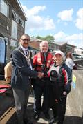 Brent Regatta 2024: Meet and greet. Mayor of Brent Tariq Dar is welcomed by Chair of WHSA Manfrd Starkl & WHSC Commodore Liz Guest © Anita Whittaker, Welsh Harp Sailing Club