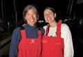 Mother and Daughter Double-Handed team, Annette Hesselmans and Sophie Snijders, after finishing hte 2024 Sydney Hobart race © Bow Caddy Media