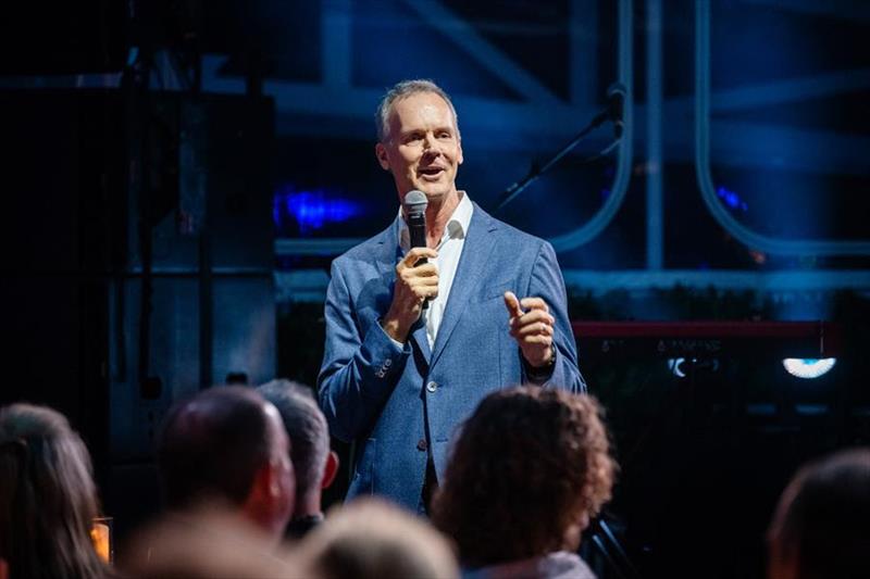 Speaking at the private world premiere preview, Riviera owner Rodney Longhurst photo copyright Riviera Australia taken at 