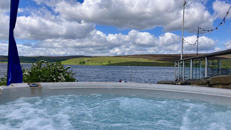 Enjoying the jacuzzi at Yorkshire Dales Sailing Club photo copyright Philip Whitehead taken at Yorkshire Dales Sailing Club