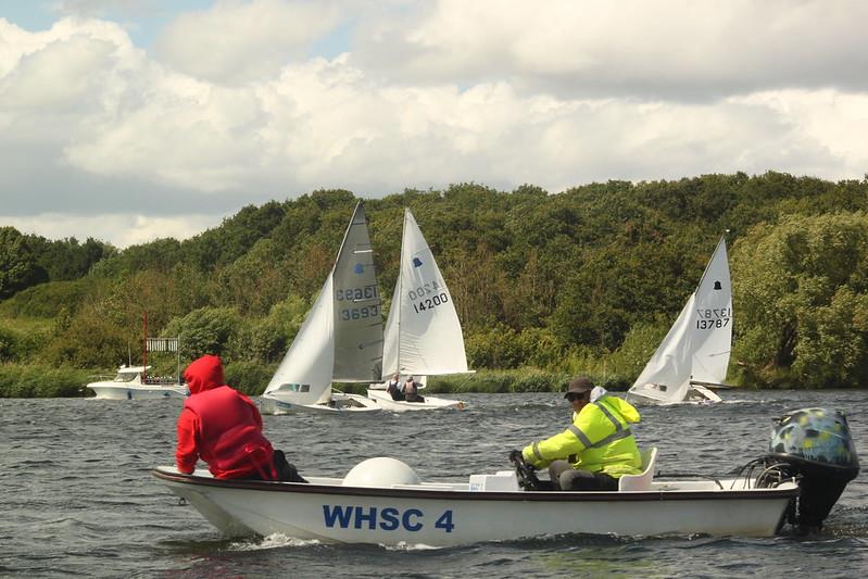 Brent Regatta 2024: A rare period of calm for the safety boats. Curtis Cronin & Marko Stepanov photo copyright Joy Walter, Welsh Harp Sailing Club taken at Welsh Harp Sailing Club