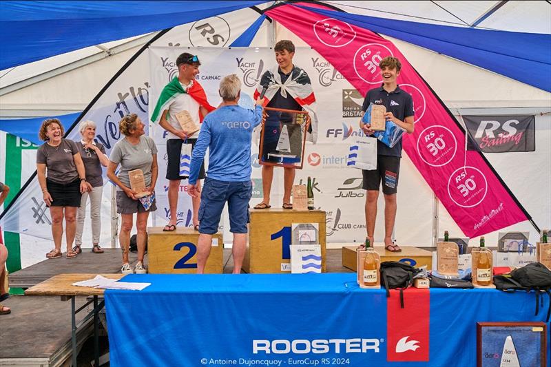 RS Aero Europeans and RS Eurocup podium photo copyright Antoine Dujoncquoy taken at Yacht Club de Carnac