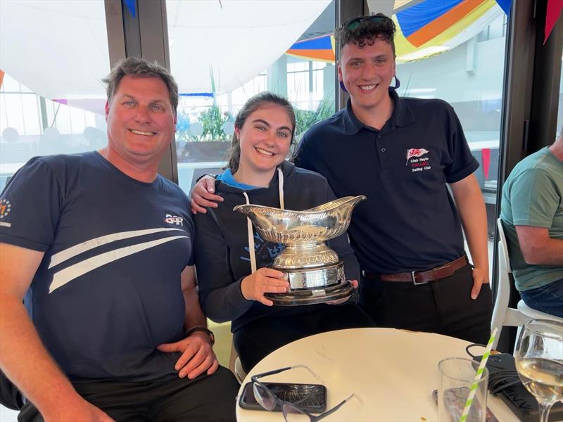 Tim and Maddie Rouse and Matty Jarmaine of Theia - winners of the Pwllheli Regatta YTC Cruisers' Trophy photo copyright Nichola Rouse taken at Pwllheli Sailing Club