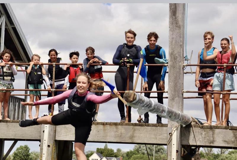 Success on the slippery pole for cadet skipper Jess Haigh at the Blackwater Sailing Club 125th Anniversary Regatta photo copyright Zoe Nelson taken at Blackwater Sailing Club