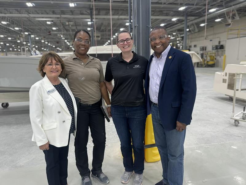 Congressman Don Davis (D-NC) visits NC Boat Builder Grady-White - photo © National Marine Manufacturers Association