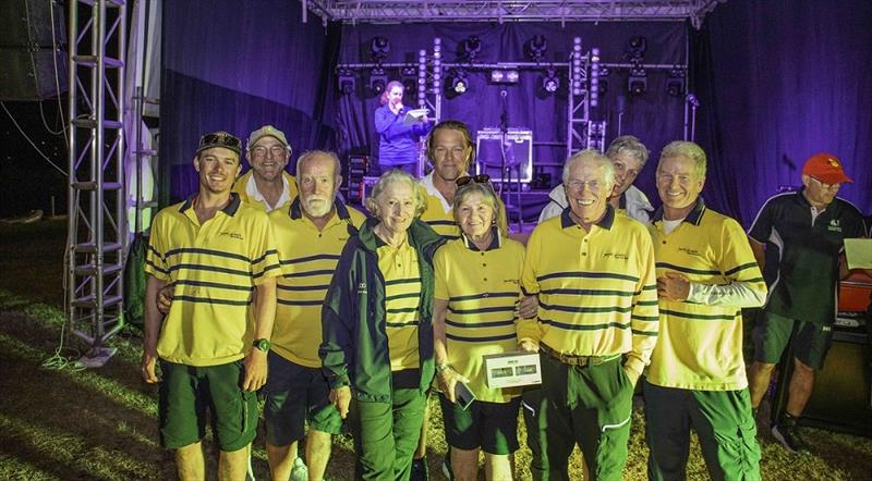 Team Wilson from Never A Dull Moment receive their prize - 2024 Ocean Dynamics and Mount Gay Airlie Beach Race Week photo copyright VAMPP Photography taken at Whitsunday Sailing Club