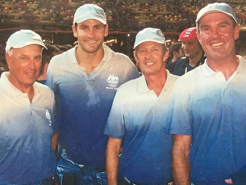 Iain Murray Star Class Skipper. Tom Laurich Men's Heaveyweight 4. Rob Brown Aus Sailing Team Manager 2008 Games, and Andrew Palfrey Crew Star Class. I like this pic because it shows the different people who I have been involved with over time photo copyright Mick Miller taken at 