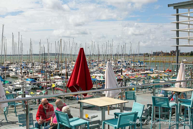 Braving the terrace on Bournemouth Digital Poole Week 2024 Day 1 photo copyright David Harding / www.sailingscenes.com taken at Parkstone Yacht Club