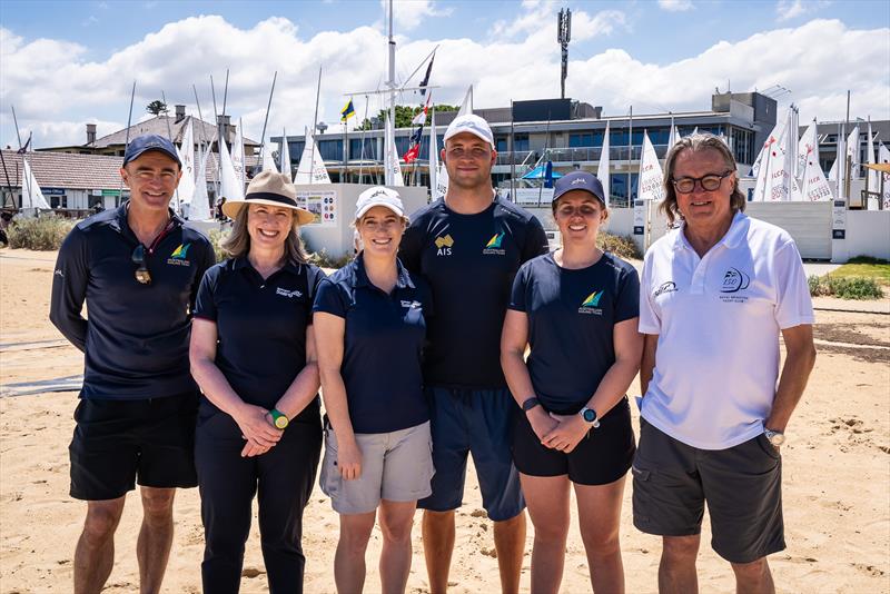 (l-r) Michael Blackburn, Emma Humphries, Meaghan Densley, Grae Morris, Zoe Thomson, Peter Demura photo copyright Beau Outteridge / Sail Melbourne taken at Royal Brighton Yacht Club