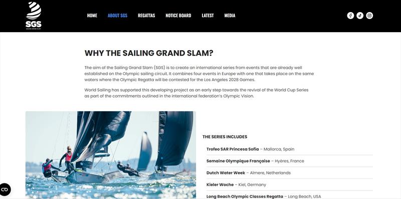 Kiel Week will be part of the new Sailing Grand Slam (SGS) - photo © Screenshot website SGS