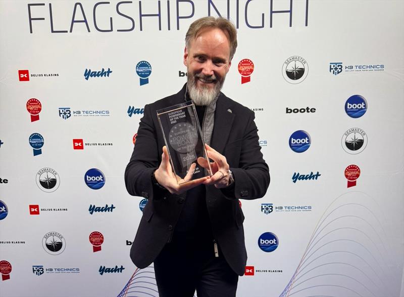 Jan-Erik Viitala, Axopar's Founding Partner, receives European Powerboat of the Year Award photo copyright Axopar Boats taken at 