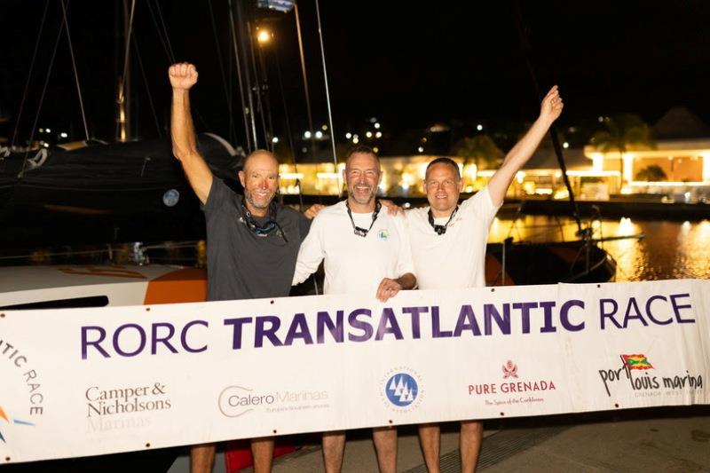 Tquila crew: David Vela, James McHugh and Alister Richardson - photo © Arthur Daniel / RORC