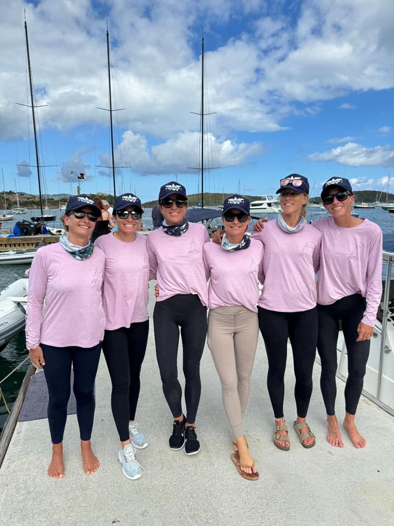 Team St. John-St. Thomas ready to set sail in the STSC Women's Clinic & Regatta in Paradise photo copyright Sarah Swan taken at St. Thomas Sailing Center