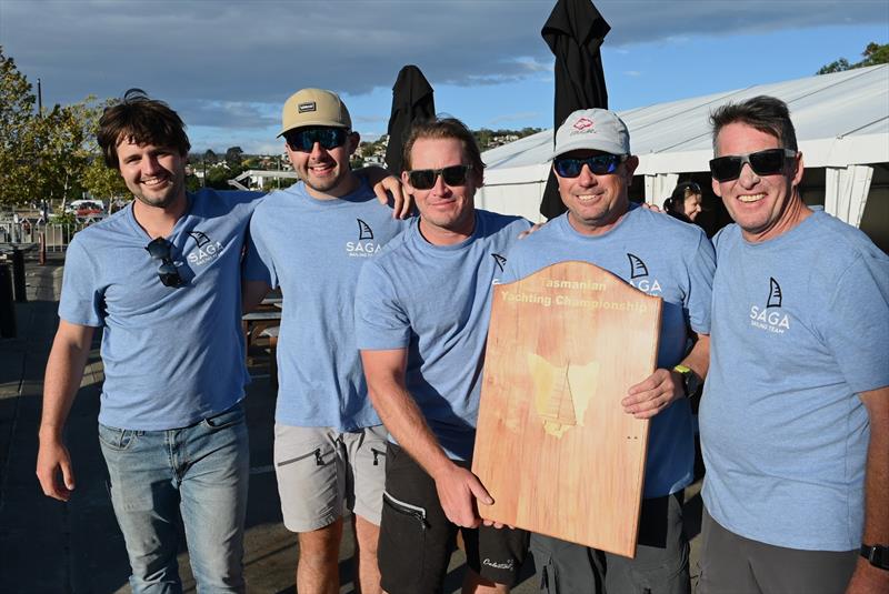 Saga skipper Troy Grafton with his crew - 21st Banjo's Shoreline Crown Series Bellerive Regatta - photo © Shane Rollins