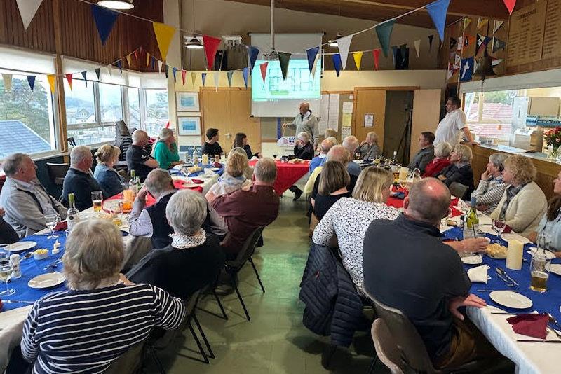Ian Purkis presents Solway Yacht Club's plans to improve the clubhouse - photo © Scott Train