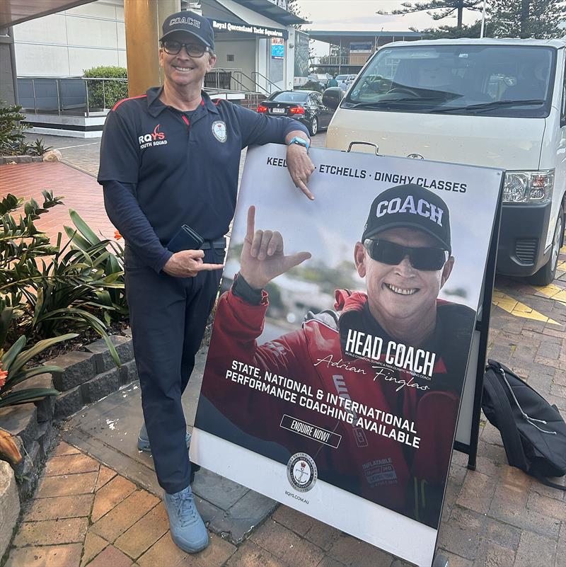 Have you seen this man? Coach for hire.. photo copyright Adrian Finglas taken at Royal Queensland Yacht Squadron