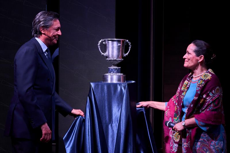 Princess Zahra Aga Khan and YCCS Commodore Andrea Recordati presented a new perpetual trophy in memory of His Highness the Aga Khan IV - photo © YCCS / Studio Borlenghi