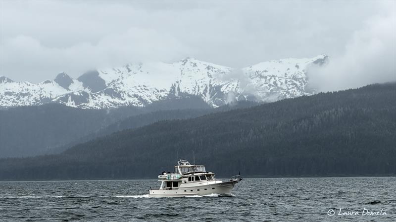 Evenstar Fleming just around the corner from our next anchorage at Appleton Cove - photo © Laura Domela