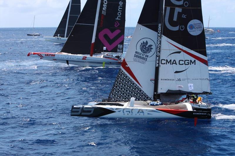 A record MOCRA fleet - Gilles Lamire's Groupe GCA-1001 Sourires and Antoine Rabaste's Ultim'Emotion 2 start the 13th RORC Caribbean 600 - photo © Tim Wright / www.photoaction.com