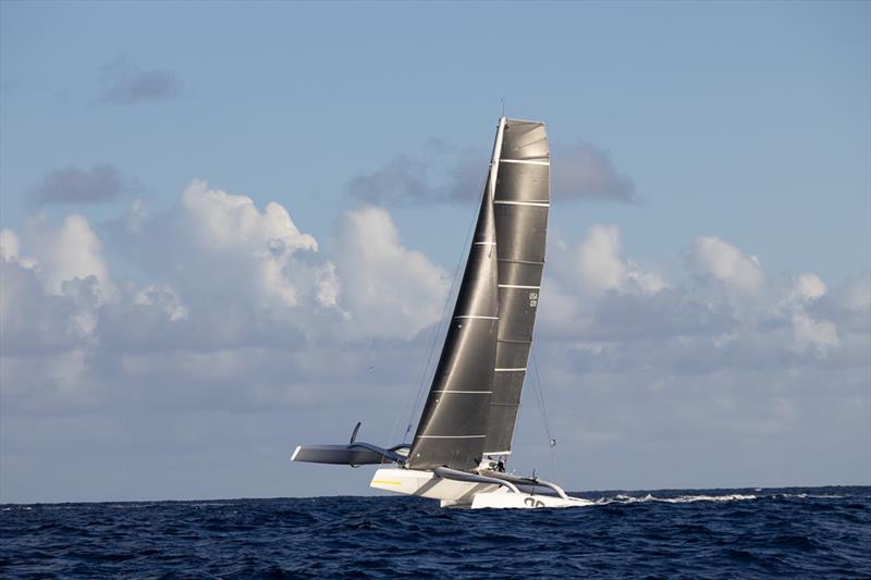 Jason Carroll's MOD70 Argo (USA) finished the RORC Caribbean 600 at 17:18:44 AST and has come runner-up on the two previous races, so to win on the third attempt was a sweet victory  photo copyright Arthur Daniel / RORC taken at Royal Ocean Racing Club and featuring the MOD70 class