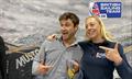 Tom Court and Ellie Aldridge at the RYA Dinghy & Watersports Show 2025 © Magnus Smith