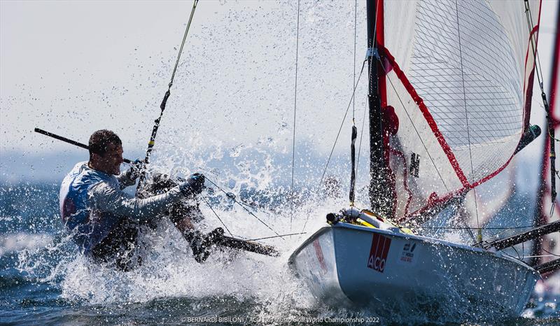 Big waves on day 3 of the 11th ACO Musto Skiff World Championship at Kiel Week - photo © Bernardí Bibiloni / www.bernardibibiloni.com