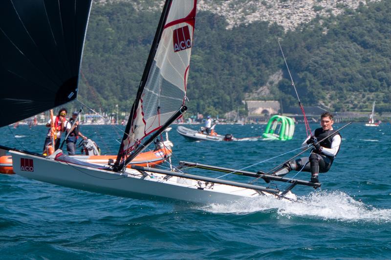 ACO 12th Musto Skiff Worlds at Torbole, Lake Garda Day 1 - photo © Emilio Santinelli