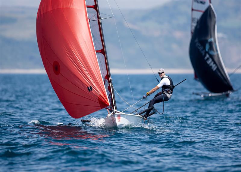 Sam Pascoe - Day 3 of the ACO 13th Musto Skiff 2024 Worlds at the WPNSA photo copyright Michael Oliver taken at Weymouth & Portland Sailing Academy and featuring the Musto Skiff class