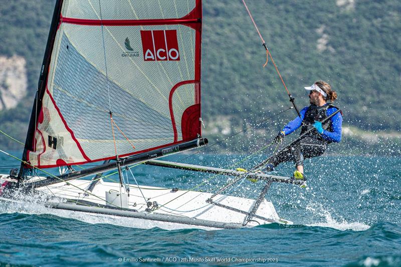 Brennan Robinson at the ACO 12th Musto Skiff World Championship 2023 - photo © Emilio Santinelli