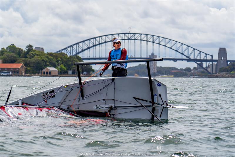 Andy Tarboton wins the ACO 14th Musto Skiff World Championship 2025, Sydney, Australia photo copyright Tidal Media Australia for Down Under Sail taken at Woollahra Sailing Club and featuring the Musto Skiff class