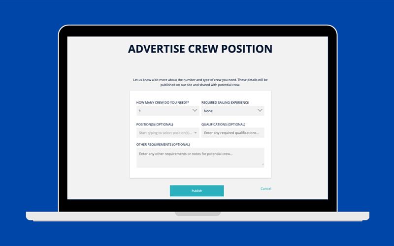 Easily advertise crew positions for an upcoming race, regatta or series photo copyright MySail taken at  and featuring the  class