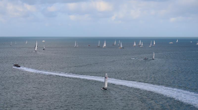 Pre-race action at the Miami Key Largo Regatta photo copyright Miami Key Largo Regatta taken at Miami Yacht Club and featuring the Nacra 15 class