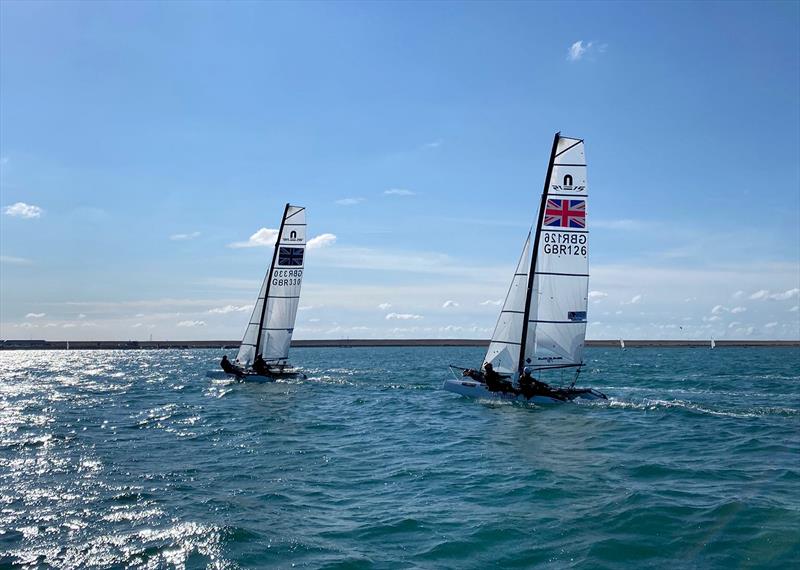 Nacra 15 Winter Training Camp 1 photo copyright Martin Cox taken at Weymouth & Portland Sailing Academy and featuring the Nacra 15 class