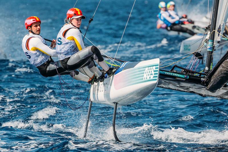 Brin Liddell and Rhiannan Brown in the Nacra 17 photo copyright Sailing Energy taken at  and featuring the Nacra 17 class