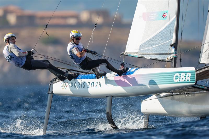 John Gimson & Anna Burnet (GBR) in the Mixed Multihull on August 4 in Marseille at the Paris 2024 Olympic Regatta - photo © World Sailing / Lloyd Images