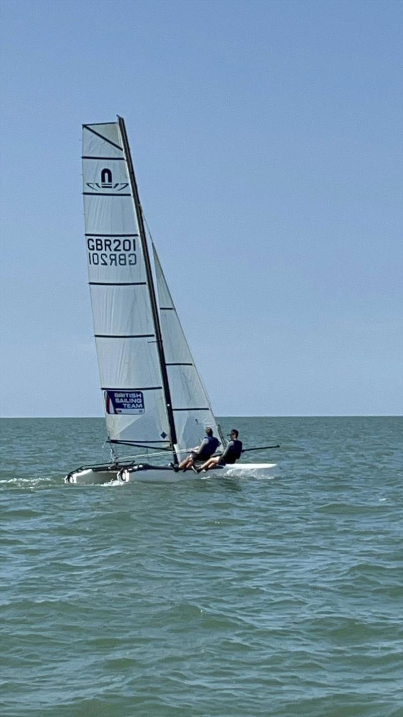 Oli & Will Northrop during the Cat Open at Minnis May photo copyright Mike Graham taken at Minnis Bay Sailing Club and featuring the Nacra 17 class