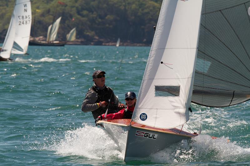 Neal and Freya Lillywhite enjoying their 25 year old N12 `Indecision` N3271 at the 2013 Burton Week at Brixham photo copyright Gareth Fudge taken at Brixham Yacht Club and featuring the National 12 class