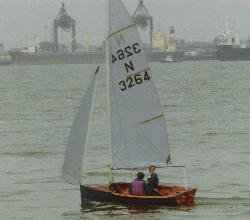 In terms of how the water saw this hull, it is a 13ft long National 12! Mike Jackson allowed his radical thinking to come up with a novel design - photo © M. Jackson