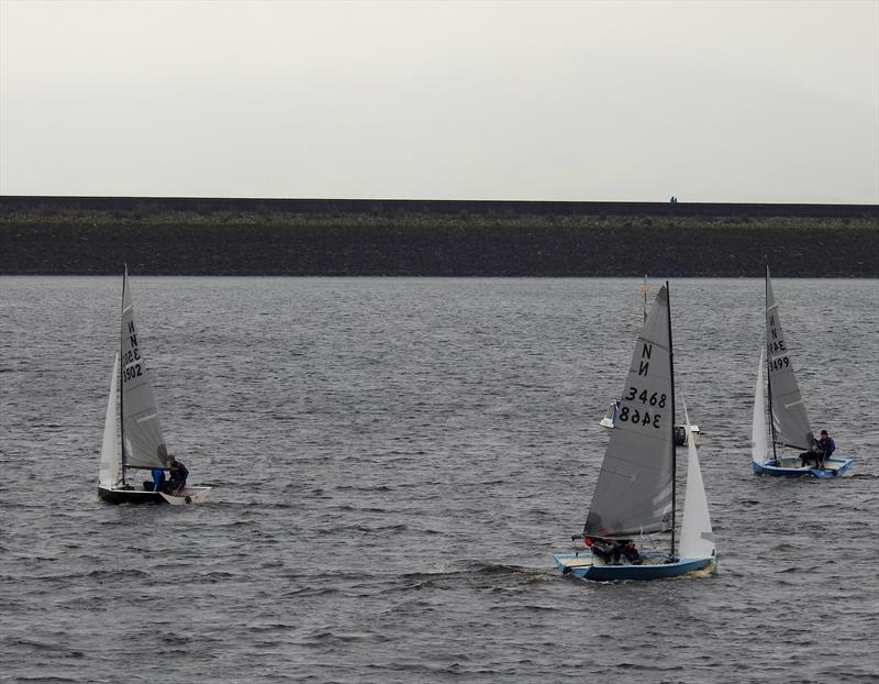 First race, approaching the gate during the Yorkshire Dales National 12 Open photo copyright Neil McInnes taken at Yorkshire Dales Sailing Club and featuring the National 12 class