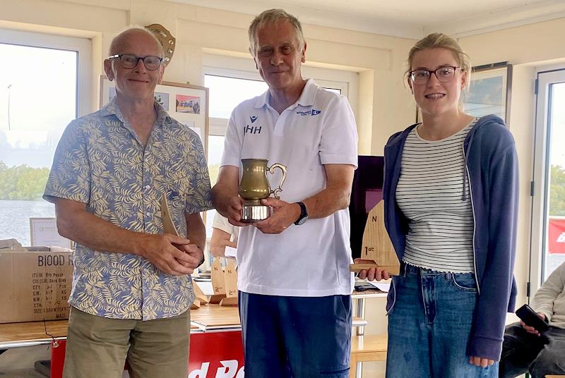 Overall winners Kevin Iles and Chloe Brisley being presented with the Friars Tankard by Commodore Barry Hargreaves - National 12 training and open meeting at Whitefriars - photo © Markus Holden