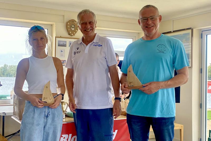 Second Placed WSC boat, Ed Willett and Sarah Robinson, with Commodore Barry Hargreaves - National 12 training and open meeting at Whitefriars - photo © Markus Holden