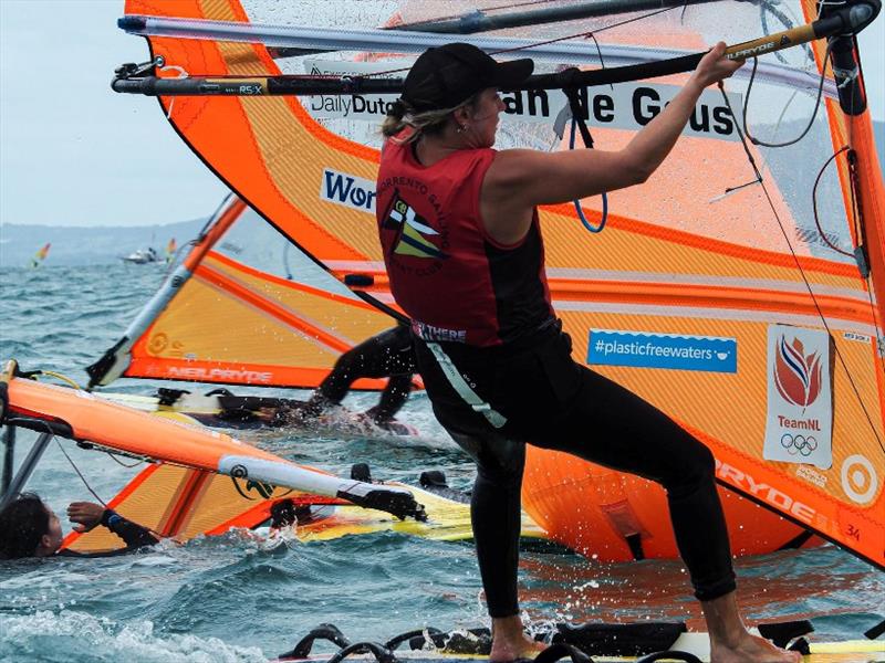 Lilian de Geus (NED) - 2020 RS:X Windsurfing World Championships, day 3 - photo © Caitlin Baxter