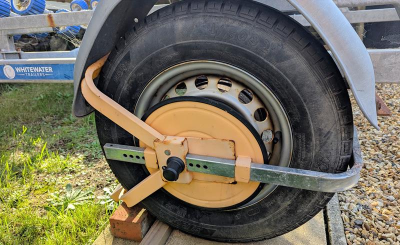 Secure your trailer with a wheel lock - photo © Mark Jardine