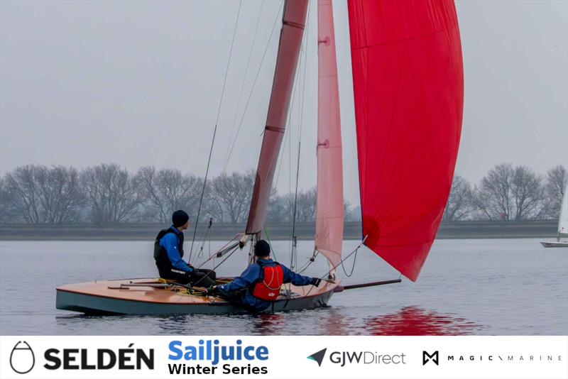 Edward Clifford and Alex Standley win the Magic Marine King George Gallop 2025 photo copyright Tim Olin / www.olinphoto.co.uk taken at King George Sailing Club and featuring the Norfolk Punt class