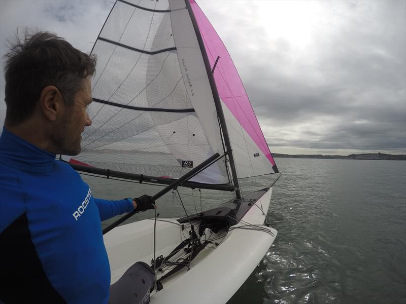 James out in his RS100 at Instow - photo © James Hardiman