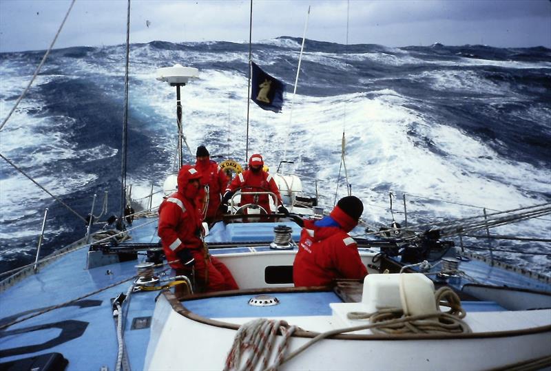 Surfing down the waves in the Southern Ocean onboard Norsk Data GB (1985 - 86 Race) - photo © Philip McDonald