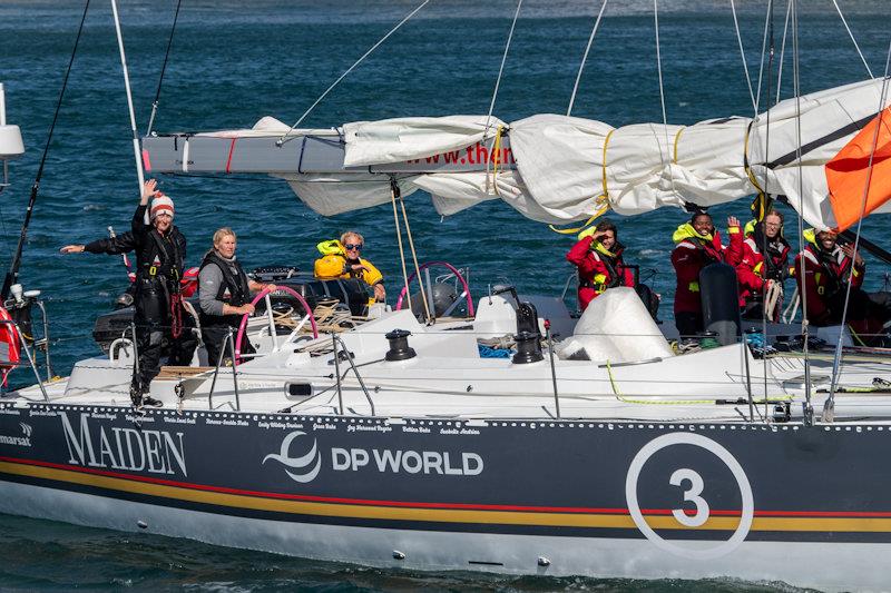 Maiden finish leg 1 of the Ocean Globe Race - photo © The Maiden Factor / Kaia Bint Savage